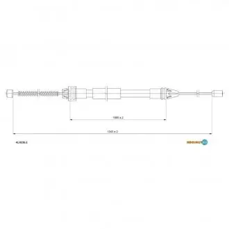 Трос ручного тормоза задн. прав. (бараб.) clio 98- ADRIAUTO 41.0216.1