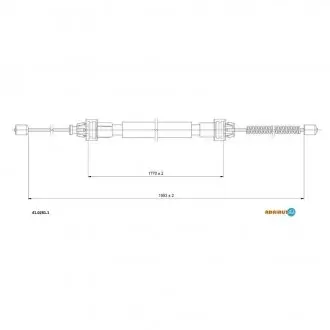 Трос гальмівний renault logan mcv 1,5 dci all drum brakerh-lh08- ADRIAUTO 4102811