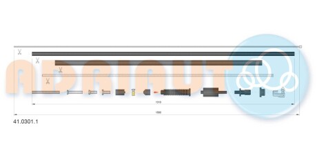 Трос газа clio -97, 19, safrane ADRIAUTO 41.0301.1