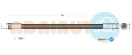 RENAULT Шланг тормозн. задн. лев. MEGANE III, SCENIC III 08- ADRIAUTO 41.1229.1