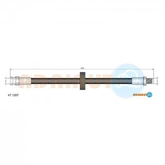 Шланг тормозной передний favorit -93 ADRIAUTO 47.1207 (фото 1)