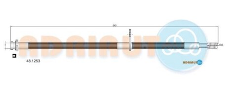 Шланг тормозной пер. прав. SUZUKI Grand Vitara 1.6 08- ADRIAUTO 48.1253
