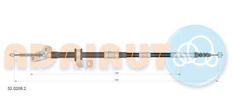 Трос ручника правый rav 4 ii 00- ADRIAUTO 52.0208.2