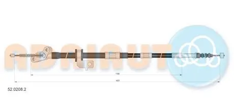 Трос ручника правый rav 4 ii 00- ADRIAUTO 52.0208.2