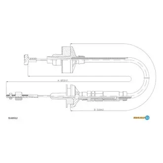 Трос зчеплення VW Golf/Vento Benz. mod.9/91-9/92 ADRIAUTO 55.0153.2