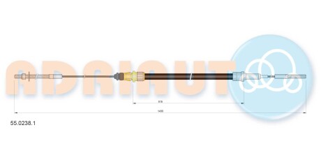 Трос ручного тормоза t5/6 (1430/1515) ADRIAUTO 55.0238.1