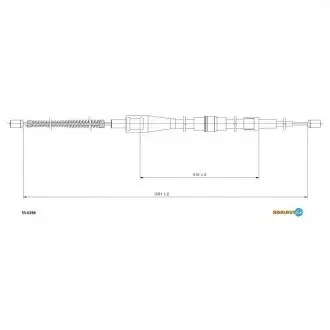 Трос ручного тормоза skoda fabia,polo ADRIAUTO 55.0298