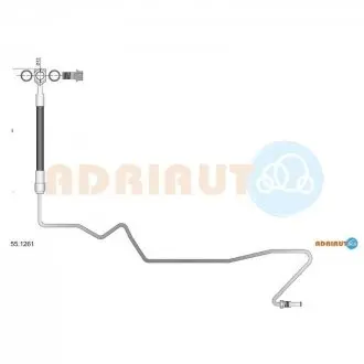 Тормозной шланг задний пр.skoda octavia 96-,golf v (диск) ADRIAUTO 55.1261