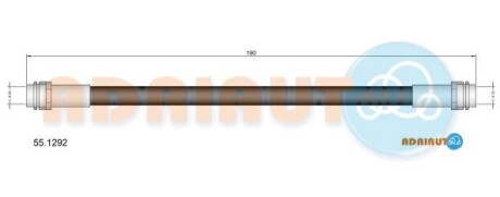 VW Шланг торм. задн. PHAETON 02- ADRIAUTO 55.1292