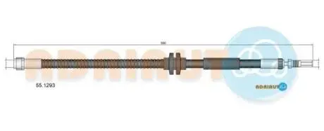 VW Тормозной шланг передний AMAROK 2.0 TDI 10- ADRIAUTO 55.1293