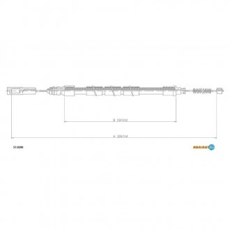 VOLVO Трос ручного тормоза лев. 340,360 81- 1268 ADRIAUTO 57.0200