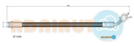 VOLVO Тормозной шланг задн. прав. S60 II 10- ADRIAUTO 57.1245