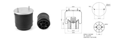 Пневморесора 4157NP09 (в зборі пласт.стакан) APPLUS 91473AP