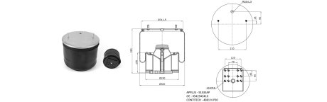 Пневморесора 4881NP30 (в зборі пласт.стакан) APPLUS 91533AP