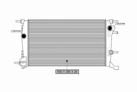 Радиатор RENAULT MEGANE (10-),GRAND SCENIC III,FLUENCE (L3_) 2,0 16V (10-) (3491 ASAM 34915