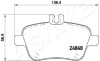 Гальмівні колодки дискові зад. MERCEDES A (W176), B (W246, W242), GLA (X156), SLC (R172), SLK (R172) 1.5D-Electric 02.11- ASHIKA 51-00-0501 (фото 2)