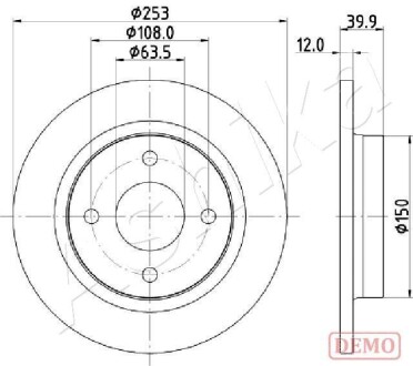 Тормозной диск ASHIKA 61-00-0329C