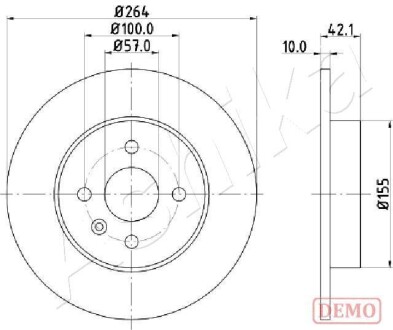 Тормозной диск ASHIKA 61-00-0407C