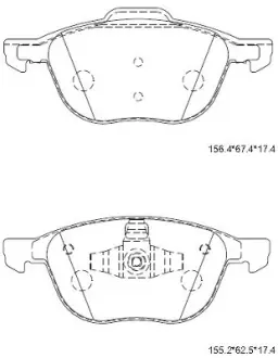 Колодки дискового тормоза Asimco KD3726