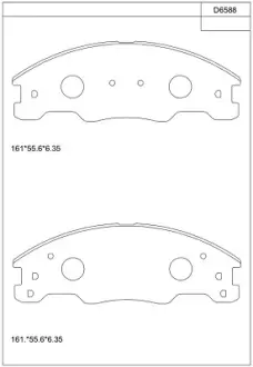 Колодки дискового тормоза Asimco KD6588