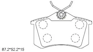 Колодки дискового тормоза Asimco KD7711