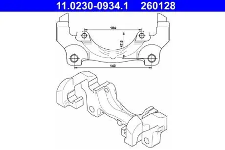 Скоба гальмівного супорта ATE 11023009341