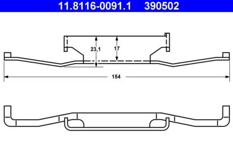 Пружина корпуса супорта ATE 11811600911