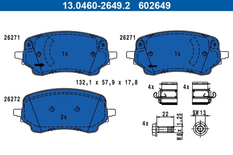 Гальмівні колодки ATE 13046026492