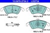 Комплект тормозных колодок, дисковый тормоз ceramic ATE 13.0470-2734.2 (фото 1)