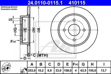 Тормозной диск ATE 24.0110-0115.1 (фото 1)