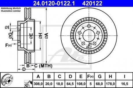 Тормозной диск ATE 24.0120-0122.1