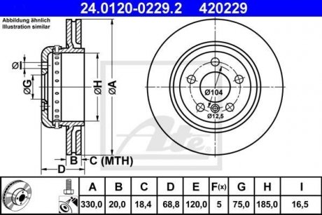 Тормозной диск ATE 24.0120-0229.2 (фото 1)