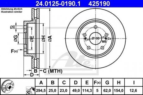 Тормозной диск ATE 24.0125-0190.1