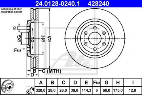 Тормозной диск ATE 24.0128-0240.1 (фото 1)