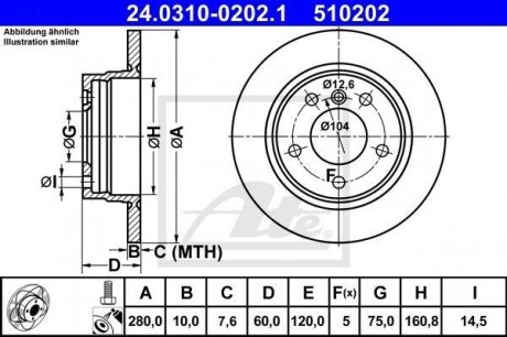 Тормозной диск ATE 24.0310-0202.1 (фото 1)