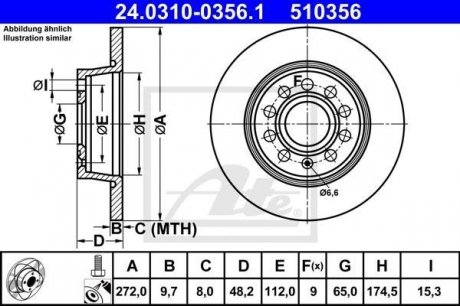 Тормозной диск ATE 24.0310-0356.1 (фото 1)