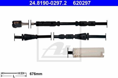 Датчик износа тормозных колодок передний (676mm) ATE 24819002972