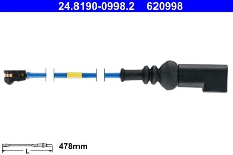 Датчик зносу гальмівних колодок ATE 24.8190-0998.2