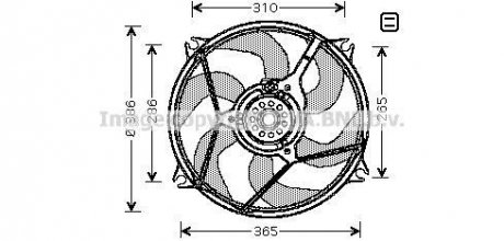 Вентилятор (комплект) AVA QUALITY COOLING CN 7530