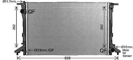 Радіатор системи охолодження двигуна AVA QUALITY COOLING AI2441