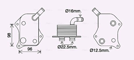 Радіатор масляний AVA QUALITY COOLING AI3414