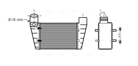 AVA VW Інтеркулер Audi A4/6,Passat 1.8T/1.9TDI 97- AVA QUALITY COOLING AI4225