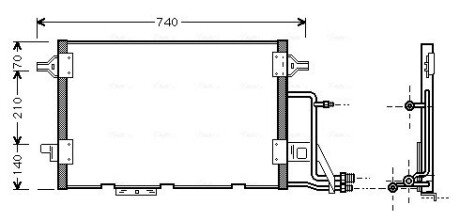 Радіатор кондиціонера audi a6/s6 (c5) (97-) AVA QUALITY COOLING AI5137