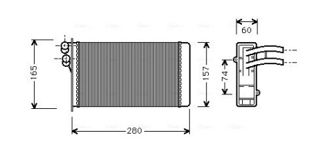 AVA AUDI Радіатор опалення 80 86-, 90 87- AVA QUALITY COOLING AI6141