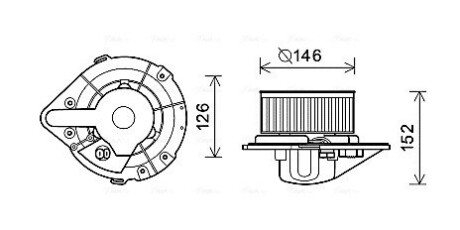 Вентилятор салона audi, vw AVA QUALITY COOLING Ai8501