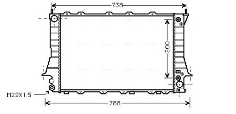 Радиатор охлаждения двигателя audi 100/a6 26/8 at 92-97 (ava) AVA QUALITY COOLING AIA2084