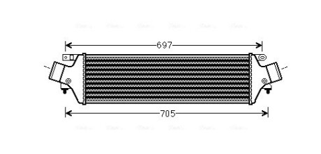 AVA ALFA ROMEO Інтеркулер GIULIETTA 1.4, 2.0 10- AVA QUALITY COOLING AL4118