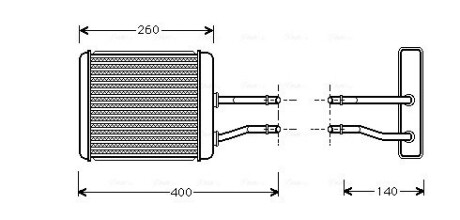 AVA ALFA ROMEO Радіатор опалення 156 1.6-3.2 97-, GTV, SPIDER AVA QUALITY COOLING AL6073