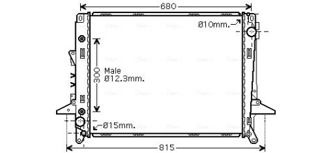 AVA LAND ROVER Радіатор охолодження двиг. Discovery III,IV, Range Rover Sport 2.7TD 04- AVA QUALITY COOLING AU2197