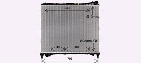 AVA LAND ROVER Радіатор сист. охолодження DISCOVERY V 3.0 16-, RANGE ROVER IV 3.0-5.0 12-, RANGE ROVER SPORT II 3.0-5.0 13- AVA QUALITY COOLING AU2337